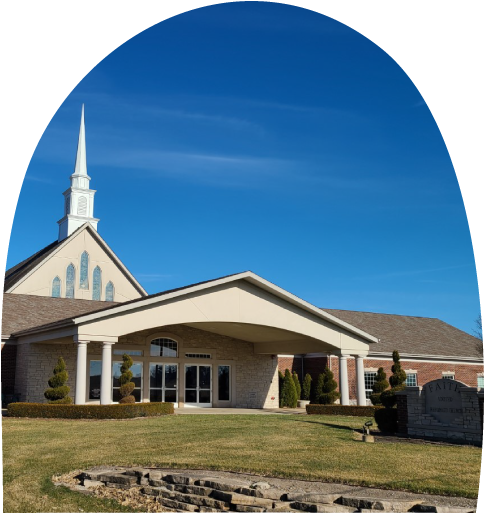 Church entrance and grounds